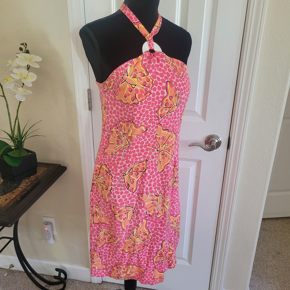 SOLD Lilly Pulitzer Silk Halter Dress SOLD